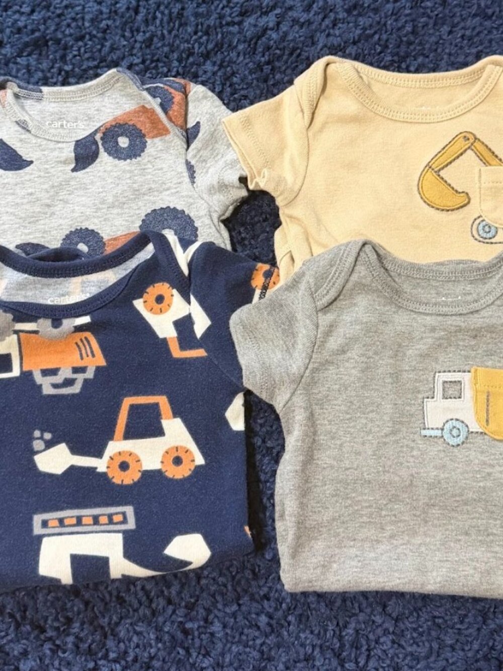 Carter’s Baby Boy Construction Truck 4-Piece Bodysuit Set – 3 Months